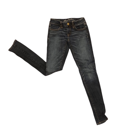 American Eagle Long Dark Blue Jegging Sz 0 Like NEW!!!!! - Picture 1 of 4